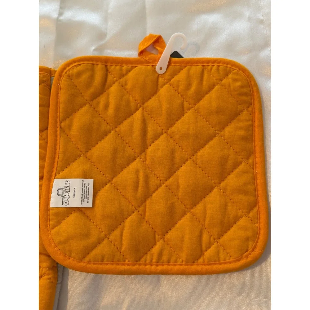 Nickelodeon Garfield Odie Oven Mitt Pot Holder Set Orange Grey Never Trust Cat